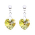 Sudraba auskari "Iemīlējusies Sirds II (Aurora Borealis)" ar Swarovski™ kristāliem